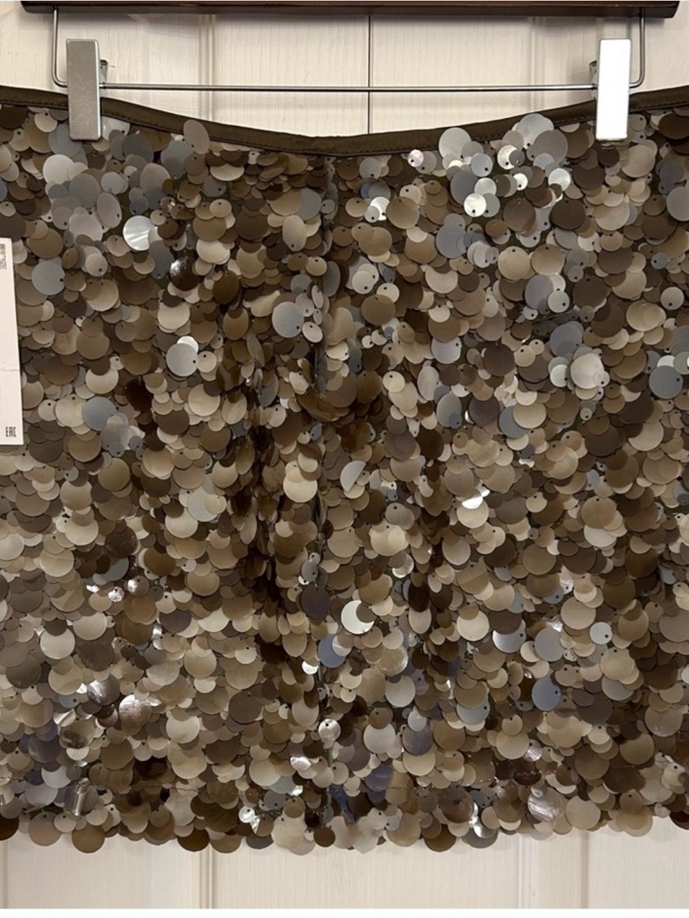 ZARA Smoky Brown Sequin Mini Skirt - Picture 4 of 9